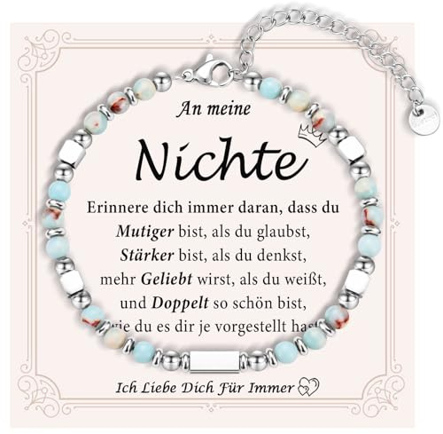 FAOMZQ Armband für Tochter Schwester Enkelin Nichte, An Meine Tochter Geschenke von Eltern, Geschenk für Schwester Enkelin Nichte zum Geburtstag Weihnachten Abschluss Firmung Kommunion