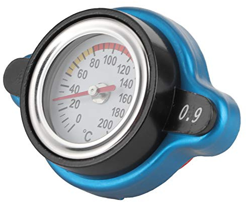 Ejoyous de Capuchon de Radiateur, Capuchon Universel du Radiateur Thermostatique 1.1bar pour le Vélo de Terre, Voiture avec Jauge de Température (Grosse tête 0.9bar)