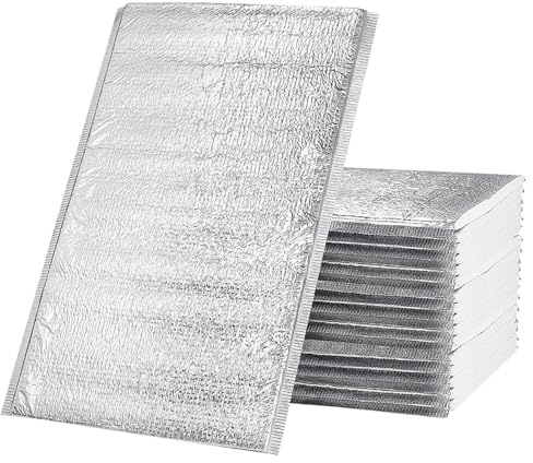 Multifunktions Lebensmittelbeutel 25stücke Silber aus Aluminiumfolie | Pearl Wool Material, für Gemüse und Früchte, Zuhause oder Einkaufszentrum, Frisch und Warm