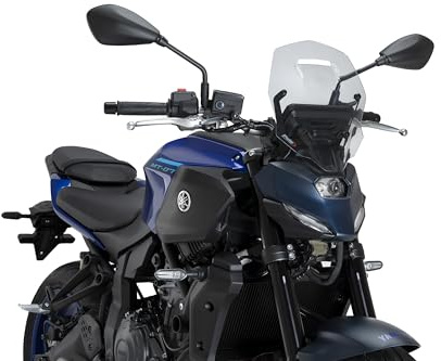 Puig 22413W New Generation Touring, sport screen made of acrylic with aerodynamic design inspired by fighter jets, metal supports and TÜV approved, Clear