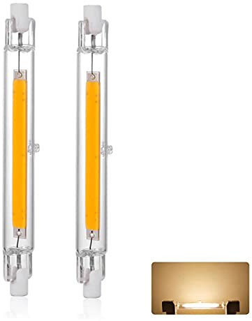 Bombillas LED OCB R7S 118mm 30W Regulable, Blanco Cálido 3000K, 3000LM, Sustitución Halógeno de J118 300W, 360 Grados Luz, Lampara R7S LED 118mm para Lámpara de Pared, Plafones en el Pasillo, 2 Piezas