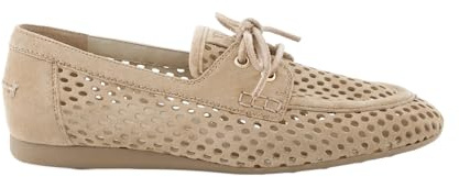 Paul Green Damen - Slipper & Mokassin 1218-029 in beige gelocht/geflochten