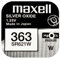 Maxell 362 SR721SW Uhrenknopfzelle Silberoxid Low Drain 2,1x7,9 (HxØ/mm) 1,55V im Blister