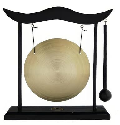 Yudu Tisch-Gong Holzständer Tischgong Fengshui inkl.Schlegel (Ohne Motive)