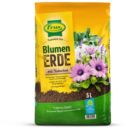 frux ClassicLine Blumenerde mit Naturton, 5 L