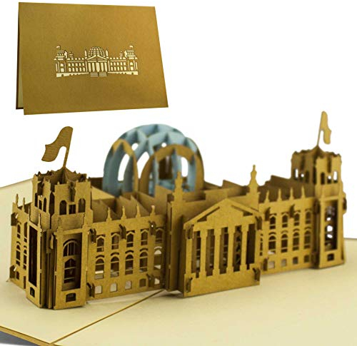 Reisegutschein für Wochenende in Berlin, Reichstag als Pop-Up Karte, 3D Modell, Berlin Geschenk A04