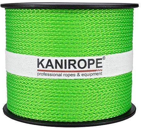 Kanirope® PP Seil Polypropylenseil MULTIBRAID 2mm 100m Farbe Fluorgrün (2000) 8x geflochten
