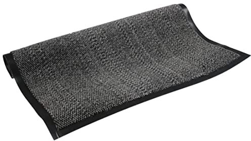 JVL Grey Black Heavy Duty Barrier Anti-Slip Door Floor Mat 80 x 120cm