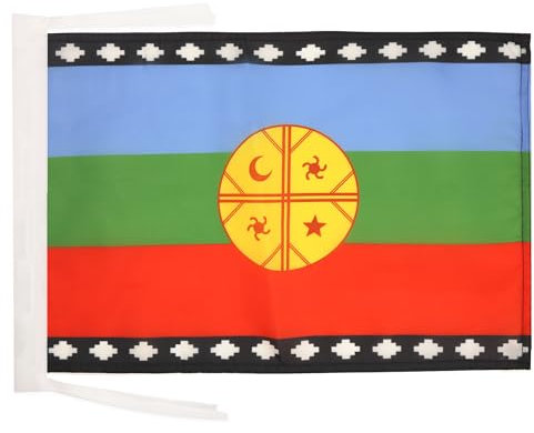 AZ FLAG - Flagge Mapuche Von Chile - 45x30 cm Mit Kordel - Araukaner Fahne 30 x 45 Cm - Flaggen