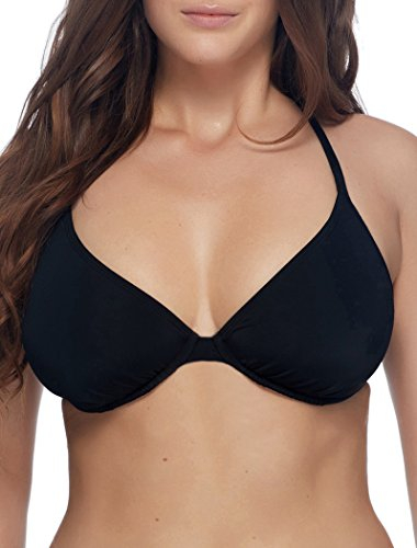 Skye womensSK43615DHilary D, Dd, E, F Cup Underwire Bikini Top Swimsuit Bikini Top - Black - E