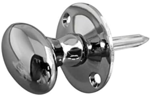 Merriway BH02016 63mm (2.1/2 inch) Oval Thumb Turn for Door Security Mortice Rack Bolt-Polished Chrome Key Knob, (Pack of 1)