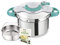 Seb Cocotte-minute 7,5 L + livre 100 recettes, Induction, Autocuiseur inox, Fabriqué en France, Clipsominut' Easy P4620816