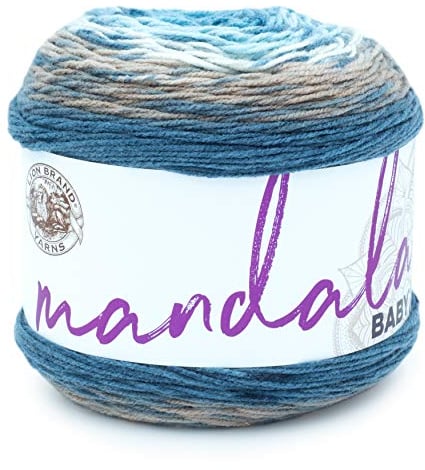 Lion Brand Yarn Company 526-204 Mandala Baby Garn, Wishing Well, One Knäuel