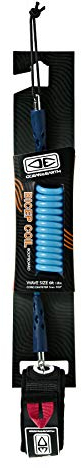 Ocean and Earth Bicep Coil Padded Bodyboard Leash One Size Blue