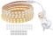 LONCWO LED Streifen 1m, IP65 Wasserdicht LED Lichtleiste, LED Leiste mit Schalter 220V 230V Leuchtband, Warmweiss, 1M