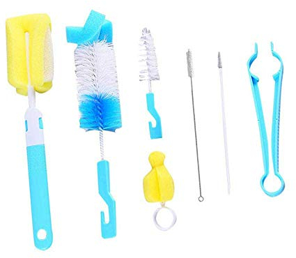 7 Pièces Bouteille Brosse à Biberon Ensemble De Nettoyage Pour Bouteilles En Plastique En Verre Pailles