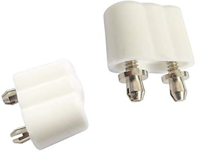 WITTKOWARE Zubehör zur Krippen-/Puppenstuben-Elektrifizierung (Zwergstecker-Set, 2-polig, weiß, 10 Stück)
