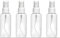 Botellas de pulverización, 2 onzas/60 ml o 3.3 onzas/100 ml, juego de mini botellas de viaje, pequeños recipientes recargables, Transparent, 4x 60ml