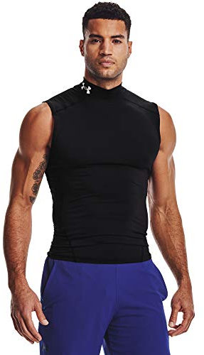 UA HG Armour Comp Mock SL - Black / / White - MD