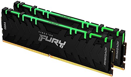 Kingston FURY Renegade RGB 32 GB (2 x 16 GB) 3200 MHz DDR4 CL16 Desktop Memory Kit of 2 KF432C16RB1AK2/32
