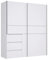 Home Heavenly® - Armario ropero 170 cm 2 Puertas correderas + cajonera integrada WINTER2. Armario Blanco Mucho almacenaje Dormitorio vestidor.
