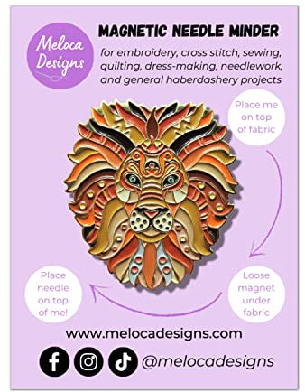 Meloca Designs Mandala Löwen-Nadelzähler für Kreuzstich, Stickerei, Nähen, Quilten, Handarbeiten und Kurzwaren