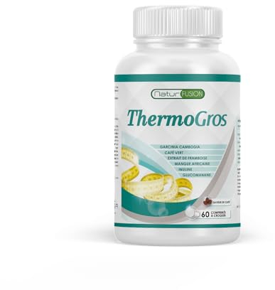 ThermoGros Healthy Fusion | Brûleur de Graisses Puissant et Réducteur d’Appétit | Contrôlez Votre Poids, Améliorez Votre Métabolisme et Obtenez des Résultats Rapides | 60 Comprimés Aromatisés