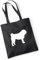 Huuraa Jutebeutel Mops Silhouette Geschenk 10 Liter Black Baumwolle Mops Präsent