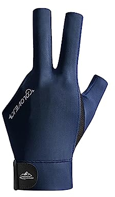 Baoblaze 3-Handschuhe, Pool-Handschuhe, Linke Hand, Snooker, Indoor-Spiel, rutschfest, elastisch, atmungsaktiv, professionelle Billard-Handschuhe, Dunkelblau