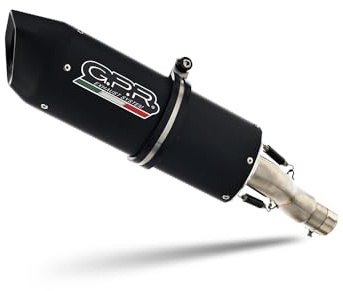 GPR Sportauspuff, Schalldämpfer, Endschalldämpfer, Auspuffanlage für Kawasaki Ninja 400 2023/2024 e5 Auspuff zugelassen mit Anschluss Furore Evo4 schwarz