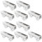 Housoutil Scorrevoli per Vetrine, 10Pz Vetrina Finestra Mini Porta Scorrevole Ruote Porta Scorrevole Ruota Puleggia Morsetto 7. 0Mm Puleggia Scorrevole In Acciaio Inox Per 5-6 Mm Di Spessore