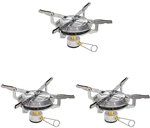 Toddmomy 3st Metallofen Für Den Außenbereich Mini-backofen Einflammiger Herd Klappbarer Campingkocher Tragbarer Zeltkocher Kaminofen Aus Edelstahl Gasherde Einstellbar Rostfreier Stahl