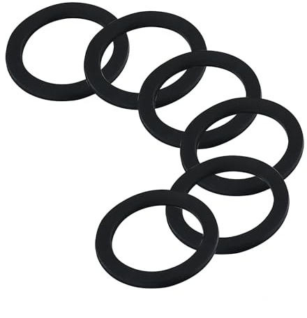 Qrity 6 Pcs Rondelles en Caoutchouc avec Joint Torique, Joints en Caoutchouc Plats pour Tuyaux, Bassins D'eaux Usées, OD 54mm, ID 40mm