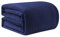Good Nite Plaid Coperta Pile Singolo 130 x150 cm - Coperta Plaid Super Morbida, Coperta Calda Invernale, per Plaid Divano, Copriletto, Blu Navy