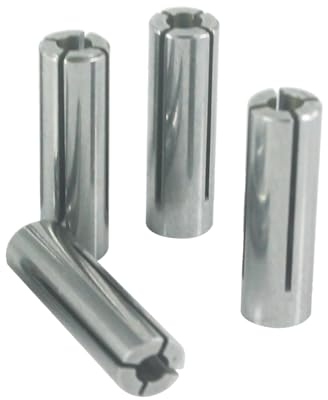 4 Stück Spannzangenadapter Schneideisen Bohrfutter Driver Adapter 1/4 Zoll auf 1/8 Zoll CNC-Gravur-Bit Router Konverter für Gravur-Fräsmaschine Werkzeug