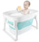 Supfine Faltbare Babybadewanne mit Badewannenhocker – Kinderbadewanne für Mädchen oder Jungen – von Geburt bis 3 Jahre, Babybadewanne auf rutschfestem Fuß (JE499-Blau)