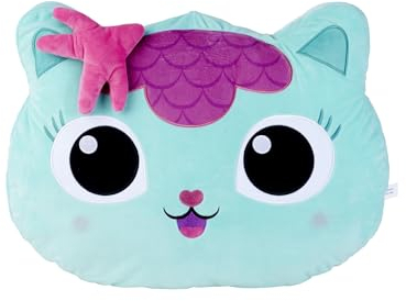 Simba Gabby's Dollhouse Meerkätzchen Kissen, 50cm, für Kinder ab den ersten Lebensmonaten, Plüschkissen, Kuschelkissen, Kinderzimmer Deko