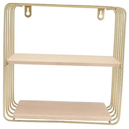 STOBAZA 1stück Multifunktionales Wandregal Dekorativer Badezimmer-wandhalter Goldene Aufbewahrungslösung Für Und Bad Platzsparendes Design Und