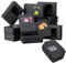 GYWHOOFT 25 cajas de papel con ventana, 9 x 6,5 x 3 cm, cajas de papel kraft con ventana rectangular de PVC visible para caramelos, joyas, fiestas, cumpleaños, bodas