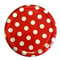 10 X JAM JAR CAP LIDS TWIST OFF/ 82mm. IDEAL FOR ANY TYPE OF PRESERVES,HONEY,JAM,MARMALADE,CHYTNEYS,THE LIDS ARE ACID PROOF, (Pattern Dots Red)