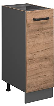 Vicco Apothekerschrank R-Line, Goldkraft Eiche/Anthrazit, 30 cm, AP Eiche