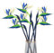 Bacucine Bird of Paradise Lot de 6 plantes artificielles Strelitzia en caoutchouc pour maison, jardin, bureau, décoration de fête de mariage (bleu)