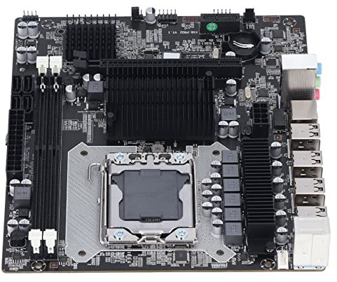 Fydun X58 Motherboard 2 DDR3 LGA 1366 Pins Gaming Motherboard Support ECC Memory USB2.0 Ports