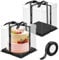 2er-Pack Transparente Tortenboxen 30 x 30 x 25 cm - Geschenkbox Mit Basis und Band für Geburtstag Dessert (10 Zoll, Schwarz)