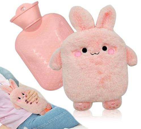 Bolsa De Agua Caliente Stitch UieaMsio Bolsa De Agua Caliente Para Niños Botellas De Agua Caliente Con Suave Felpa Funda Animales Hot Water Bottle Se Puede Utilizar De Navidad e Invierno