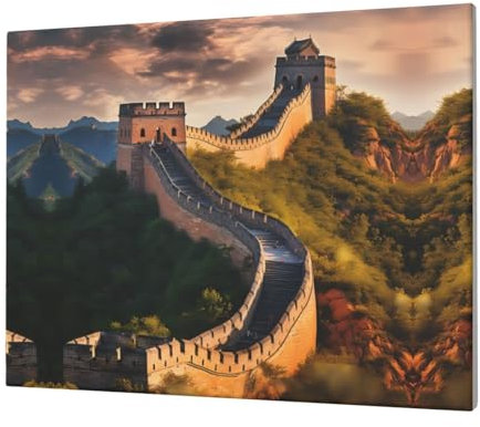 POEZJZW Leinwand-Poster, Motiv: The Great Wall Of China, moderne Dekoration, Bilder für Wohnzimmer, Schlafzimmer, Büro, ungerahmt (30 x 40 cm)