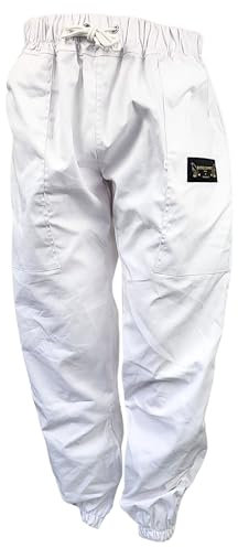 Imkerhose Basic weiß S-XXL Schutzhose mit Gummizug an Bein und Hüfte Arbeitshose Größe L