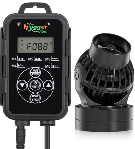 hygger Pompe de Brassage pour Aquarium,8300LPH Wave Maker Aquarium avec Intelligent Contrôleur,12W Pompe de Circulation pour Aquarium for 112-568L Freshwater and Marine Reef Aquariums