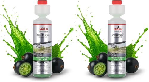 NIGRIN Performance Scheibenklar Konzentrat 1:100 Designer Duft | 250 ml | Reinigungszusatz für Autoscheiben und Scheinwerfer | entfernt Insekten, Öl, Fett | schlierenfrei | sehr ergiebig | ab 5°C