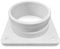 WENKTO® Flansch für Lüftungsrohr; Rohrflansch; Wandflansch ⌀ 30-220 mm weiß; Schraub-Flansch Rohrverbinder für Lüftungssysteme; Lüftungs-Wandflansch aus PLA-Kunststoff (Weiß, ⌀ 60 mm)